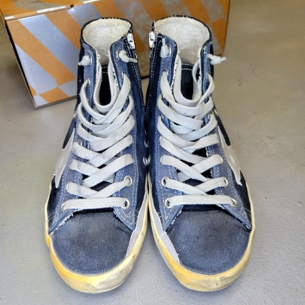 [EUC] Golden Goose Deluxe Brand Francy High-Top Sneaker SIZE 36 in box AUTHENTIC - Picture 3 of 12